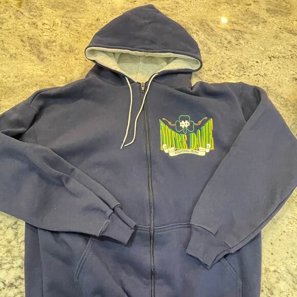 Notre Dame Vintage Hoodie Large - Picture 2 of 5